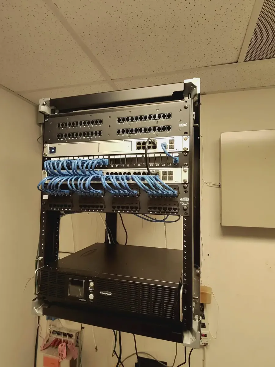 Network rack cleanup and structured cabling rebuild for commercial client Melbourne FL