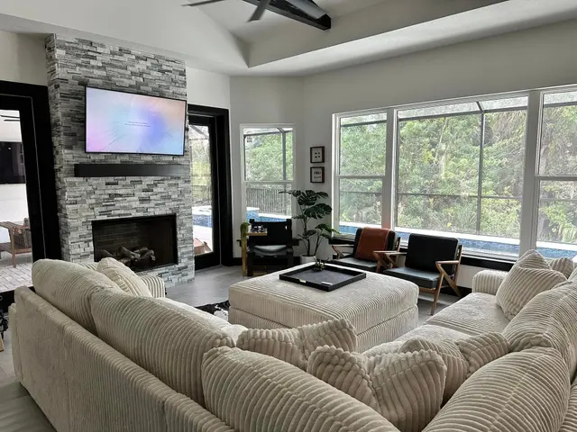 TV mounting with clean cable management in Palm Bay FL home