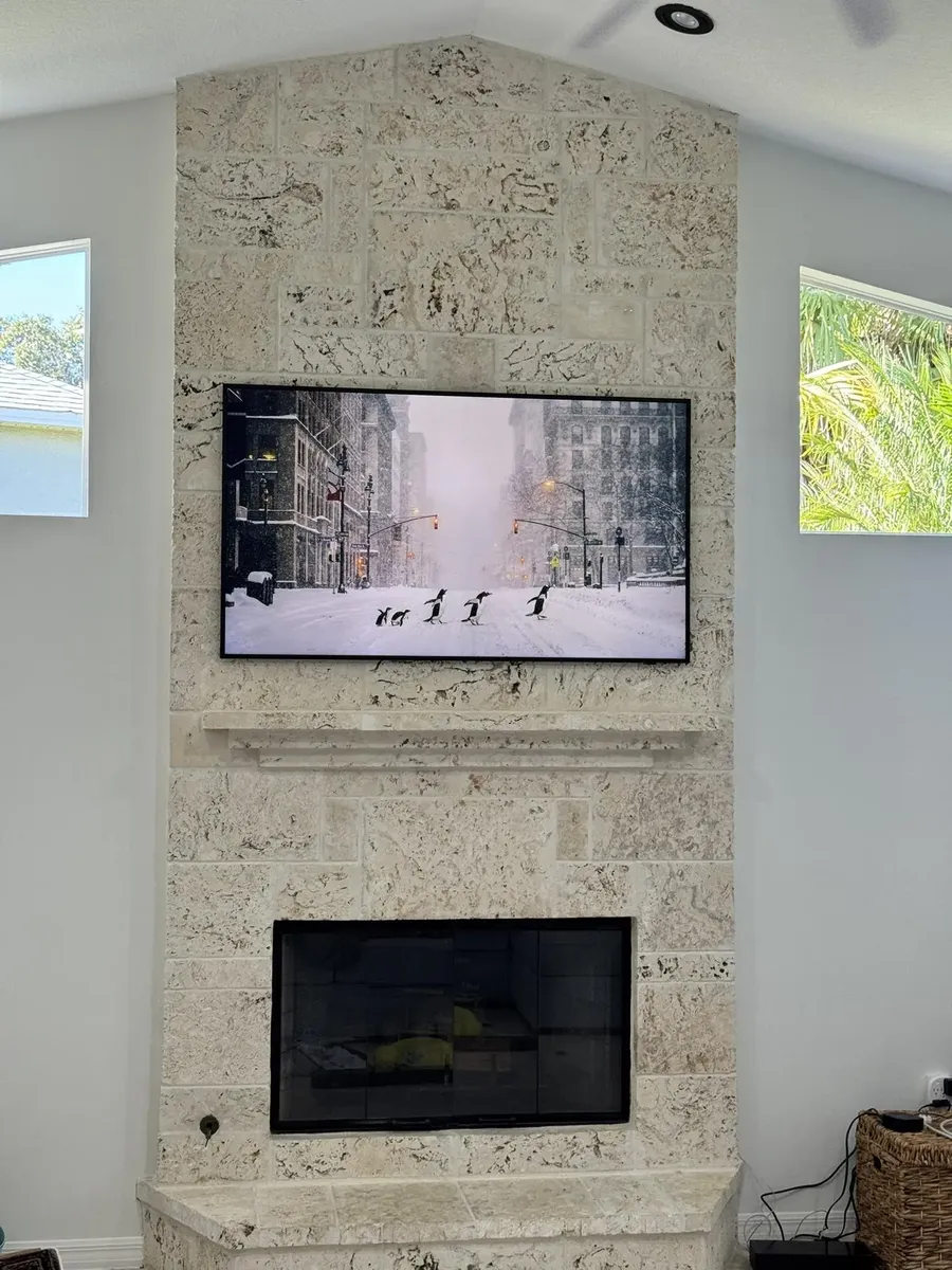 In-wall cable concealment hidden wires TV mounting Melbourne Brevard County FL