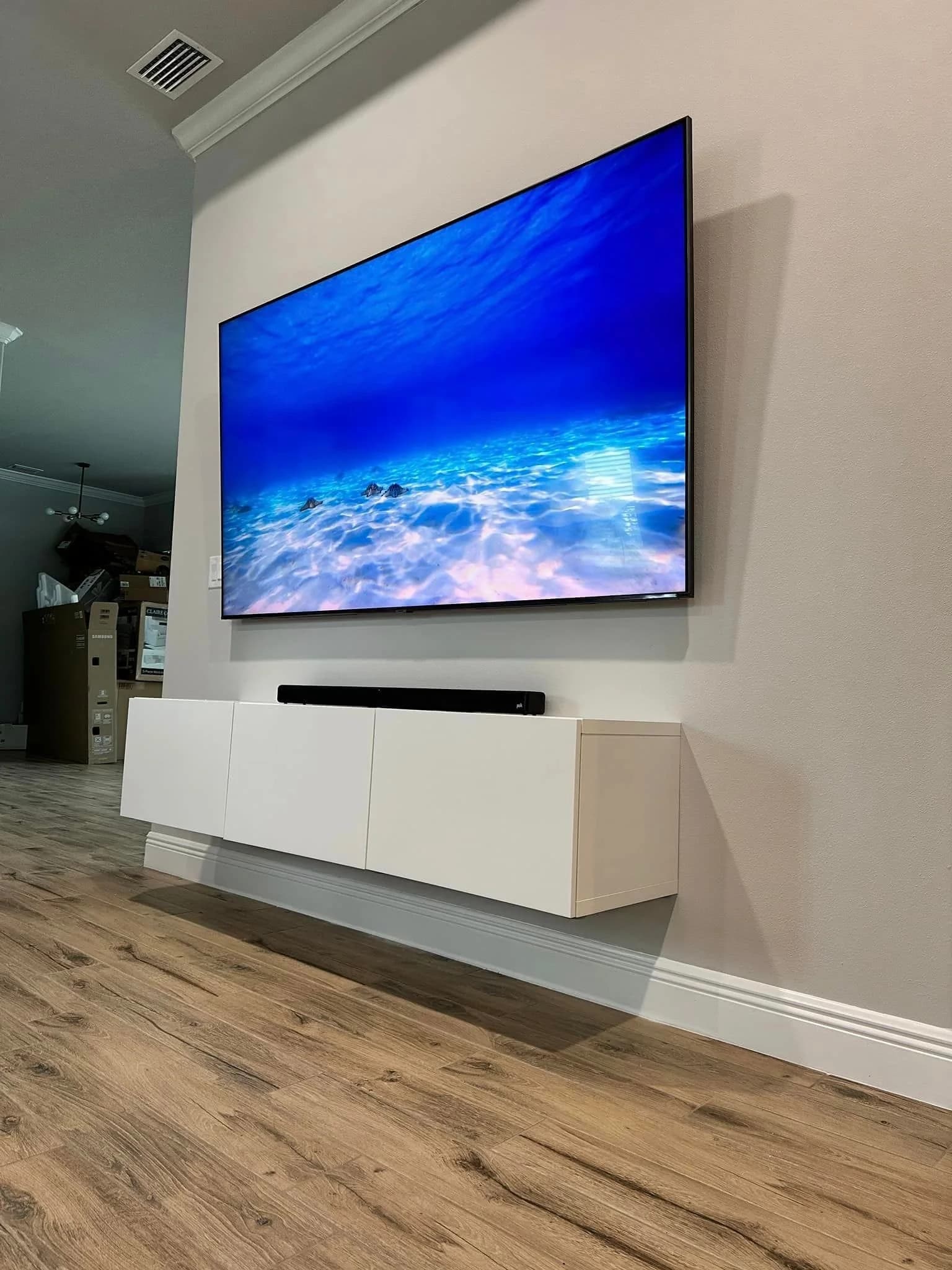 Home theater system setup with surround sound