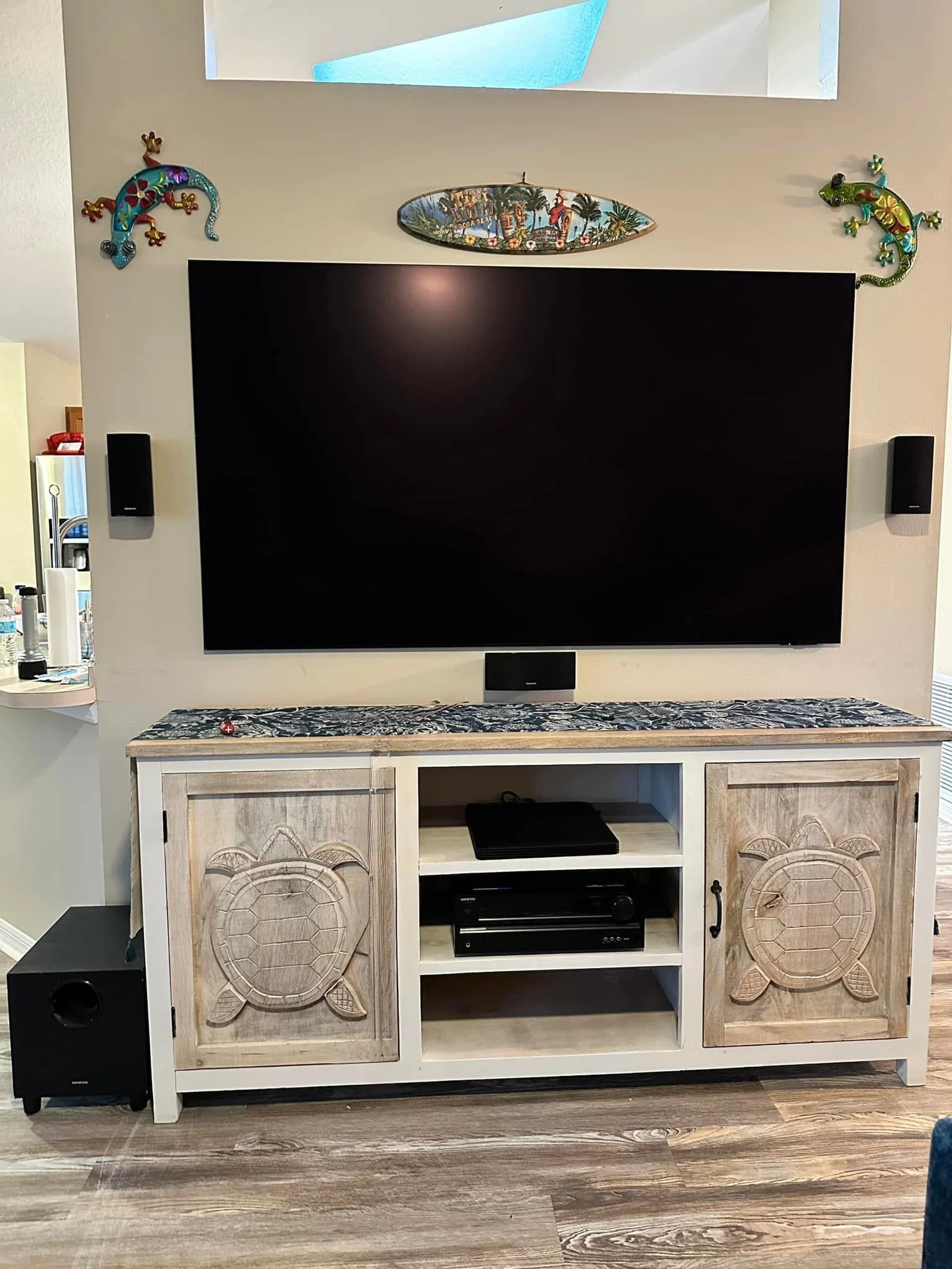 TV wall mount installation in Brevard County home