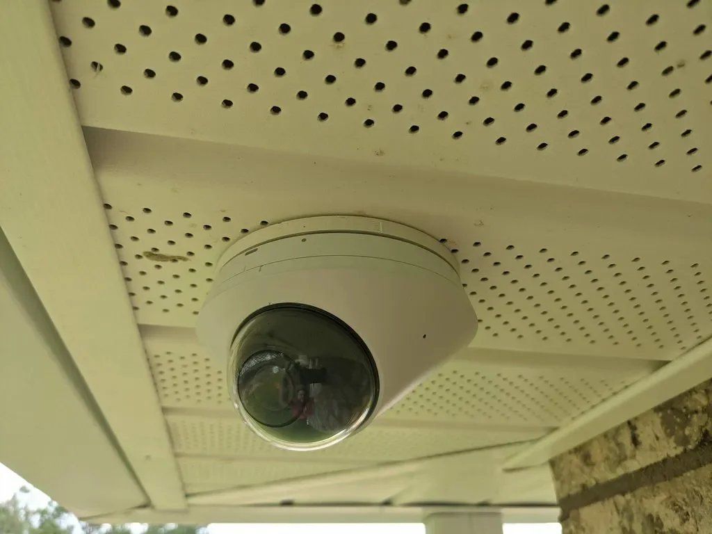 UniFi dome security camera installed on a Brevard County home in Melbourne, Florida