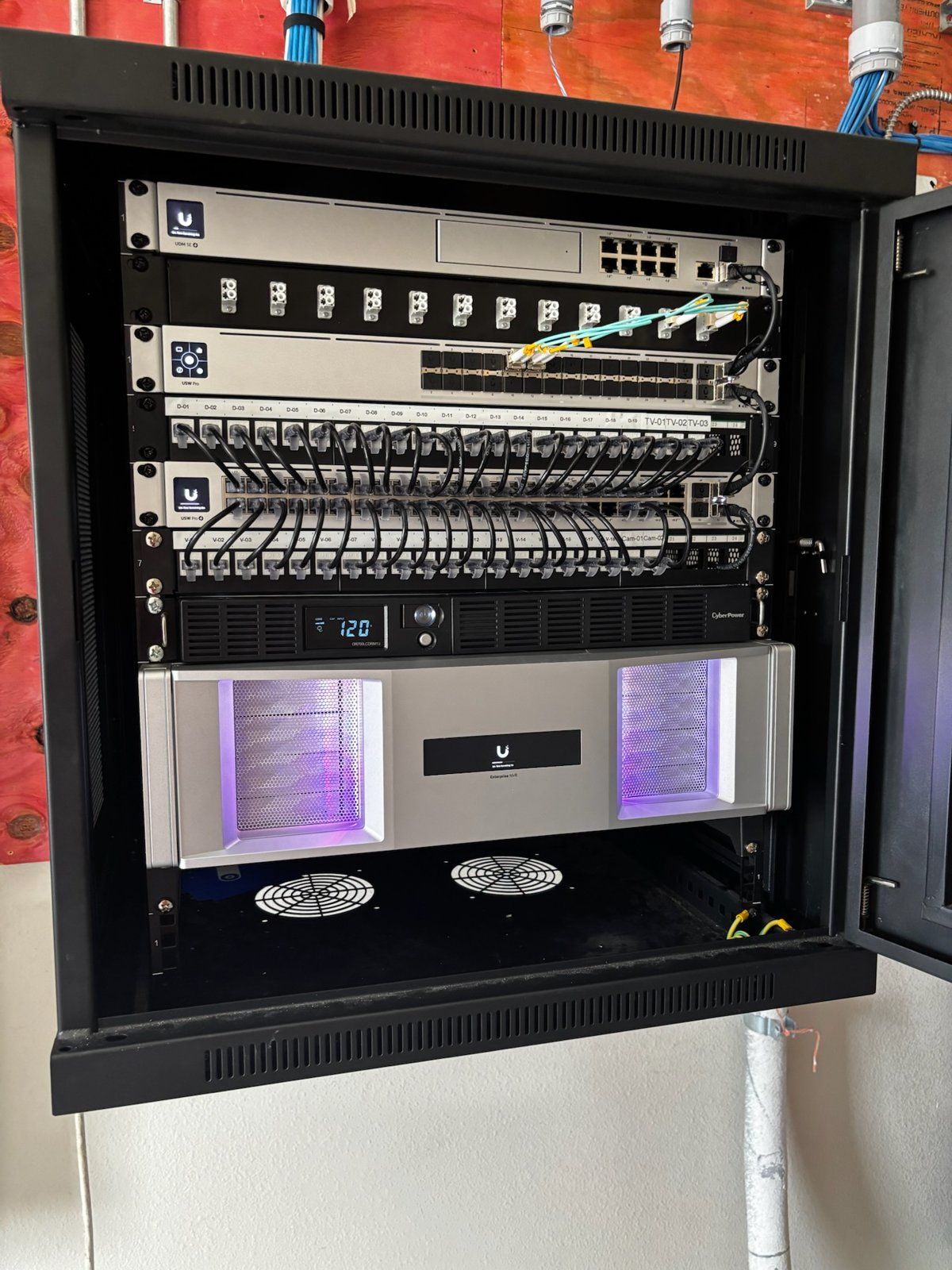 Structured cabling and home network installation in a two-story Viera, Brevard County home